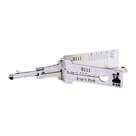 ORIGINAL LISHI ORIGINAL LISHI: GM Z-Keyway (Warded) B111 2-in-1 Pick/Decoder AG OLS-B111-AG